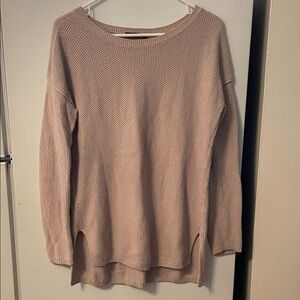 Vince Women's Small‎ Oversized Light Beige Crew Neck Sweater Cotton Cashmere